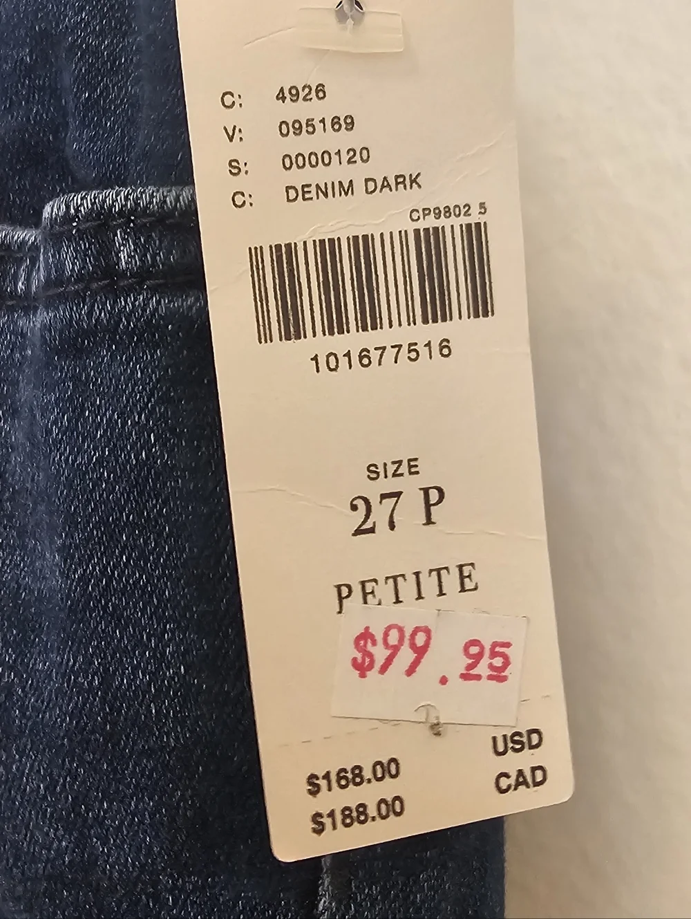 Pilcro Retro Studded Low Rise Jeans 27P - Picture 4 of 4